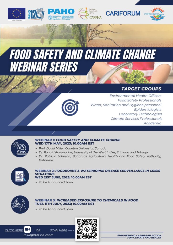 Food Safety and Climate Change Webinar Series- Flyer